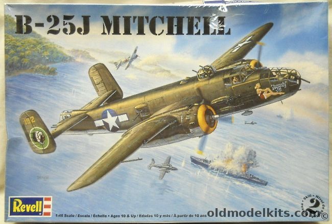Revell 1/48 B-25J Mitchell - Jaunty Jo 498th BS Biak Island New Guinea May 1945 / 'Finito Benito Next Hirohito' 12th Air Force Corsica 1944 - (ex-Monogram), 85-5512 plastic model kit